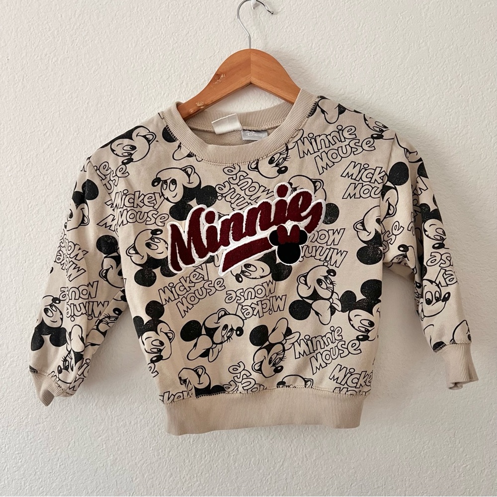 Cotton On Kids Minnie Mouse Crewneck Sweatshirt Sz 6